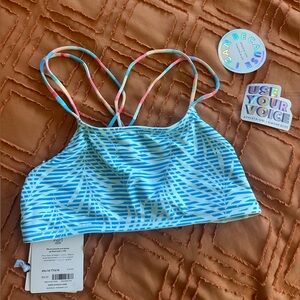 NWT. Athleta Girl reversible sunset oasis bikini top Size XXL 16